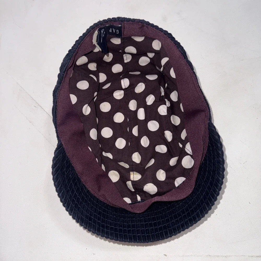Gap Vintage Y2K 2006 Blue Cabbie Paperboy Baker Boy Cap Corduroy Newsboy Hat - Picture 7 of 10